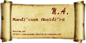 Manácsek Abelárd névjegykártya
